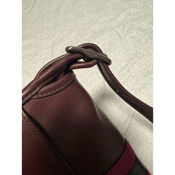 Coach 75th anniversary stripe Patricia leather saddle purse - EUC - Picture 7 of 14